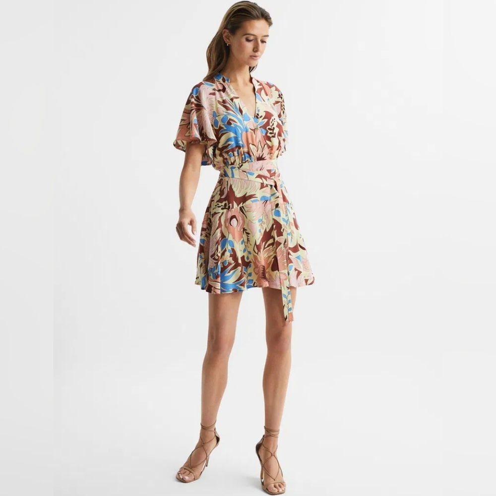REISS | $330 Kara Floral Mini Dress - Picture 3 of 7